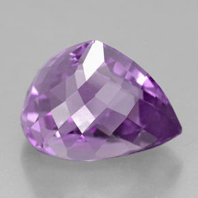 7.11克拉天然紫罗兰色紫水晶，梨形，13.2×10.9毫米，VVS