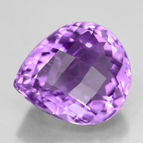 6.77克拉天然紫罗兰色紫水晶，梨形，13.3×11.7毫米，VVS-VS