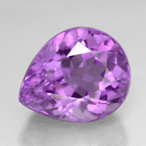 6.31克拉天然紫罗兰色紫水晶，梨形，12.8×10.5毫米，VVS