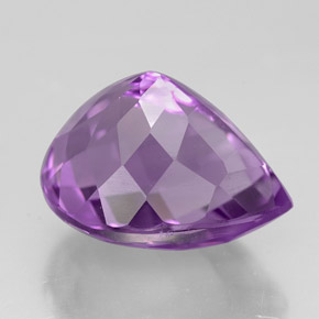 5.97克拉天然紫罗兰色紫水晶，梨形，12.8×10.4毫米，VVS