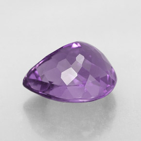 6.85克拉天然紫罗兰色紫水晶，梨形，13.8×11.2毫米，VVS
