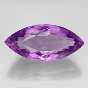 10.53克拉天然紫罗兰色紫水晶，马眼形，22×10.3毫米，VVS