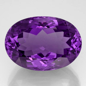 54.73克拉天然紫罗兰色紫水晶，椭圆形切割，28×19.8毫米，IF