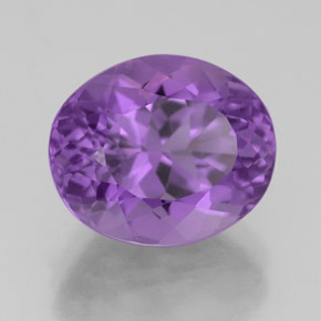 4.88克拉天然紫罗兰色紫水晶，椭圆形切割，11.7×9.9毫米，VS