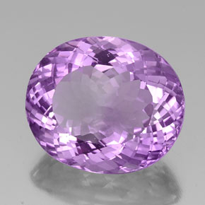 30.59克拉天然紫罗兰色紫水晶，椭圆形切割，22.7×19.3毫米，VVS