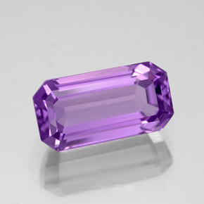 5.27克拉天然紫罗兰色紫水晶，祖母绿式切割，13.6×7.1毫米，VVS-VS