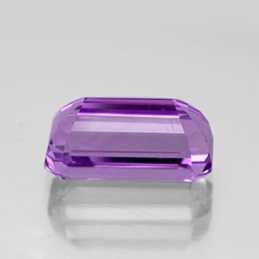 5.27克拉天然紫罗兰色紫水晶，祖母绿式切割，13.6×7.1毫米，VVS-VS