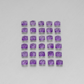 3.73天然紫罗兰色紫水晶，方形，3×3毫米，VS