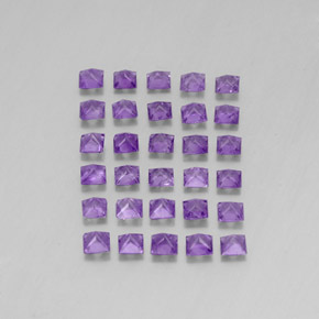 3.77天然紫罗兰色紫水晶，方形，3.1×3毫米，VS-SI