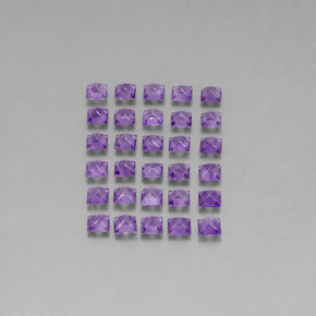 3.67天然紫罗兰色紫水晶，方形，3×3毫米，VS