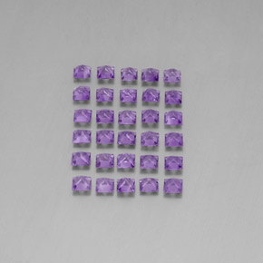 3.59天然紫罗兰色紫水晶，方形，3×3毫米，VS