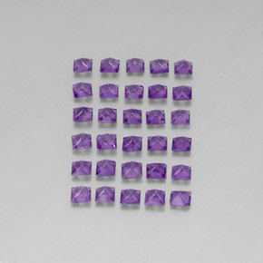 3.79天然紫罗兰色紫水晶，方形，3.1×3.1毫米，VS