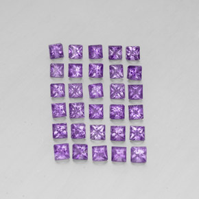 3.64天然紫罗兰色紫水晶，方形，3×3毫米，VS