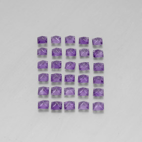 3.64天然紫罗兰色紫水晶，方形，3×3毫米，VS