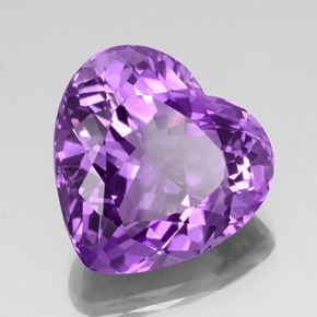 20.85克拉天然紫罗兰色紫水晶，心形，19.5×18.9毫米，VVS-VS
