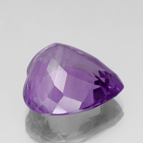 20.85克拉天然紫罗兰色紫水晶，心形，19.5×18.9毫米，VVS-VS