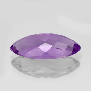7.64克拉天然紫罗兰色紫水晶，马眼形，20×10.1毫米，VVS