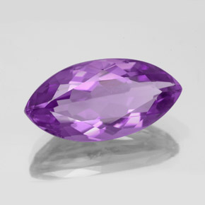 8.44克拉天然紫罗兰色紫水晶，马眼形，20×10.1毫米，VVS-VS