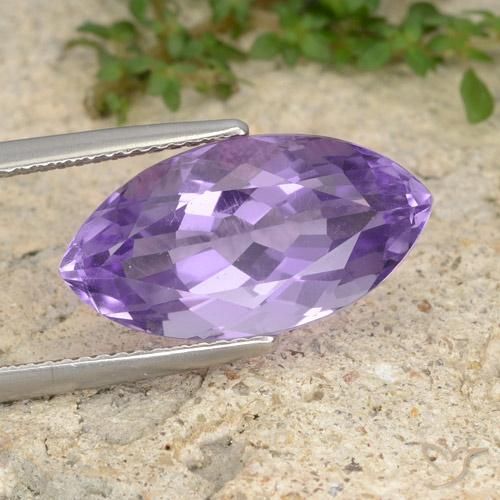 7.27ct 天然 深鸢尾紫 紫水晶, 榄尖形, VS