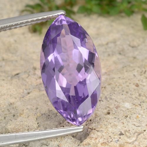 7.27克拉天然紫水晶，榄尖形，VS