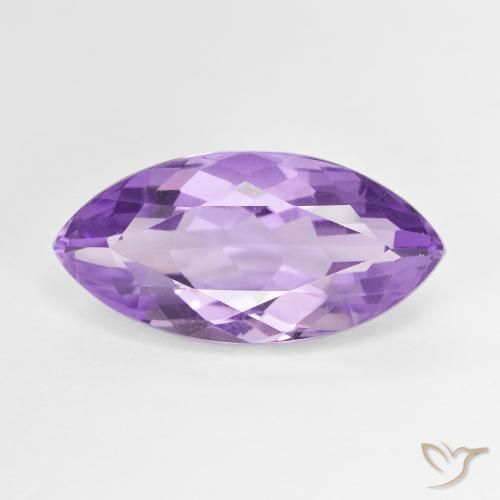 6.22ct 天然 深鸢尾紫 紫水晶, 榄尖形, VS