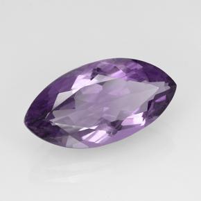 5.95克拉天然紫罗兰色紫水晶，马眼形，17.8×9.4毫米，VS