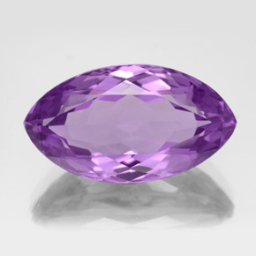 8.97克拉天然紫罗兰色紫水晶，马眼形，19.4×10.8毫米，VVS-VS