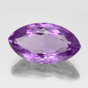 8.97克拉天然紫罗兰色紫水晶，马眼形，19.4×10.8毫米，VVS-VS