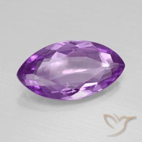 5.21克拉天然紫罗兰色紫水晶，马眼形，17.9×9.7毫米，VS