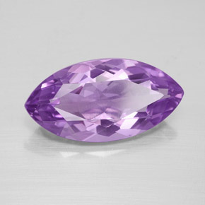 5.29克拉天然紫罗兰色紫水晶，马眼形，18.1×9.3毫米，VS