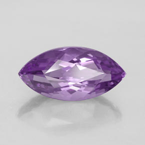 4.34克拉天然紫罗兰色紫水晶，马眼形，15.9×8毫米，VVS-VS
