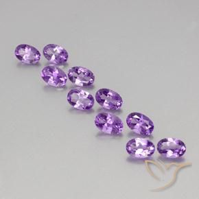 4.11克拉天然紫水晶，椭圆形，VVS-VS