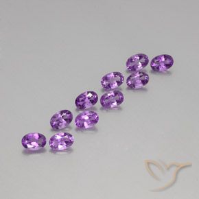 4.07克拉天然紫水晶，椭圆形，VVS-VS