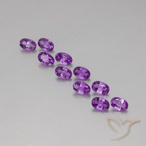 4.09克拉天然紫水晶，椭圆形，VVS-VS