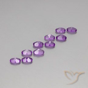 4.09克拉天然紫水晶，椭圆形，VVS-VS