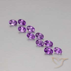 4.00ctw 天然 深紫罗兰 紫水晶, 椭圆形, VVS-VS