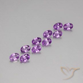 4.00ctw 天然 紫色紫罗兰色 紫水晶, 椭圆形, VS