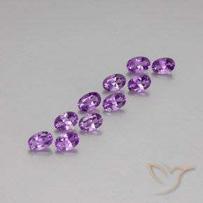 4.07ctw 天然 深紫罗兰 紫水晶, 椭圆形, VVS-VS
