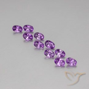 4.07克拉天然紫水晶，椭圆形，VVS-VS