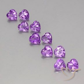 7.04克拉天然紫水晶，心形，VVS-VS