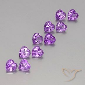 7.04克拉天然紫水晶，心形，VVS-VS
