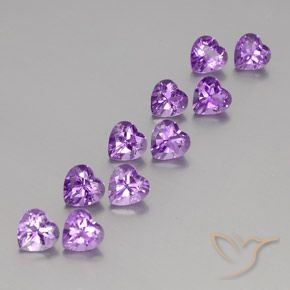 7.36克拉天然紫水晶，心形，VVS-VS