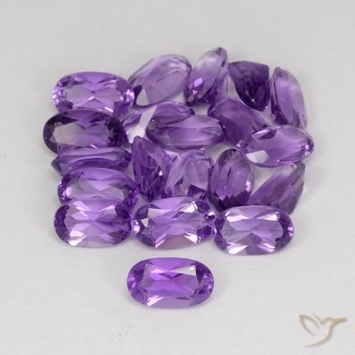 4.25克拉天然紫水晶，椭圆形，VS