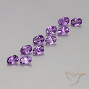 3.99克拉天然紫水晶，椭圆形，VVS-VS