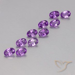 4.16克拉天然紫水晶，椭圆形，VVS-VS