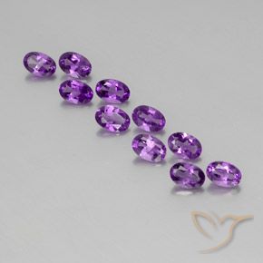 3.80ctw 天然 深紫罗兰 紫水晶, 椭圆形, VVS-VS