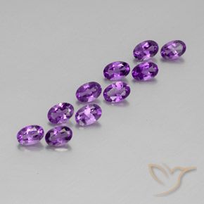 3.80克拉天然紫水晶，椭圆形，VVS-VS