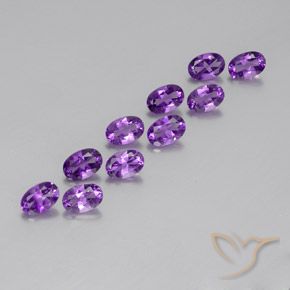 4.24克拉天然紫水晶，椭圆形，VVS-VS