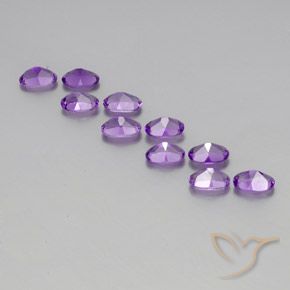 4.24克拉天然紫水晶，椭圆形，VVS-VS