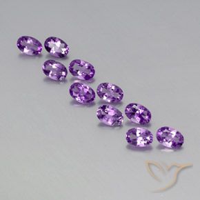 3.94克拉天然紫水晶，椭圆形，VVS-VS